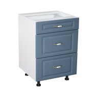 Corp inferior 60 cu 3 sertare metalice pentru greutate Zebra MDF Albastru Corp inferior 60 cu 3 sertare metalice pentru greutate Zebra MDF Albastru